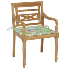 Dārza krēsli vidaXL, 2 gab., matrači ar lapu apdruku cena un informācija | Dārza krēsli | 220.lv