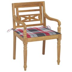 Dārza krēsli ar matračiem vidaXL, 4 gab., brūni цена и информация | скамейка со столиком | 220.lv
