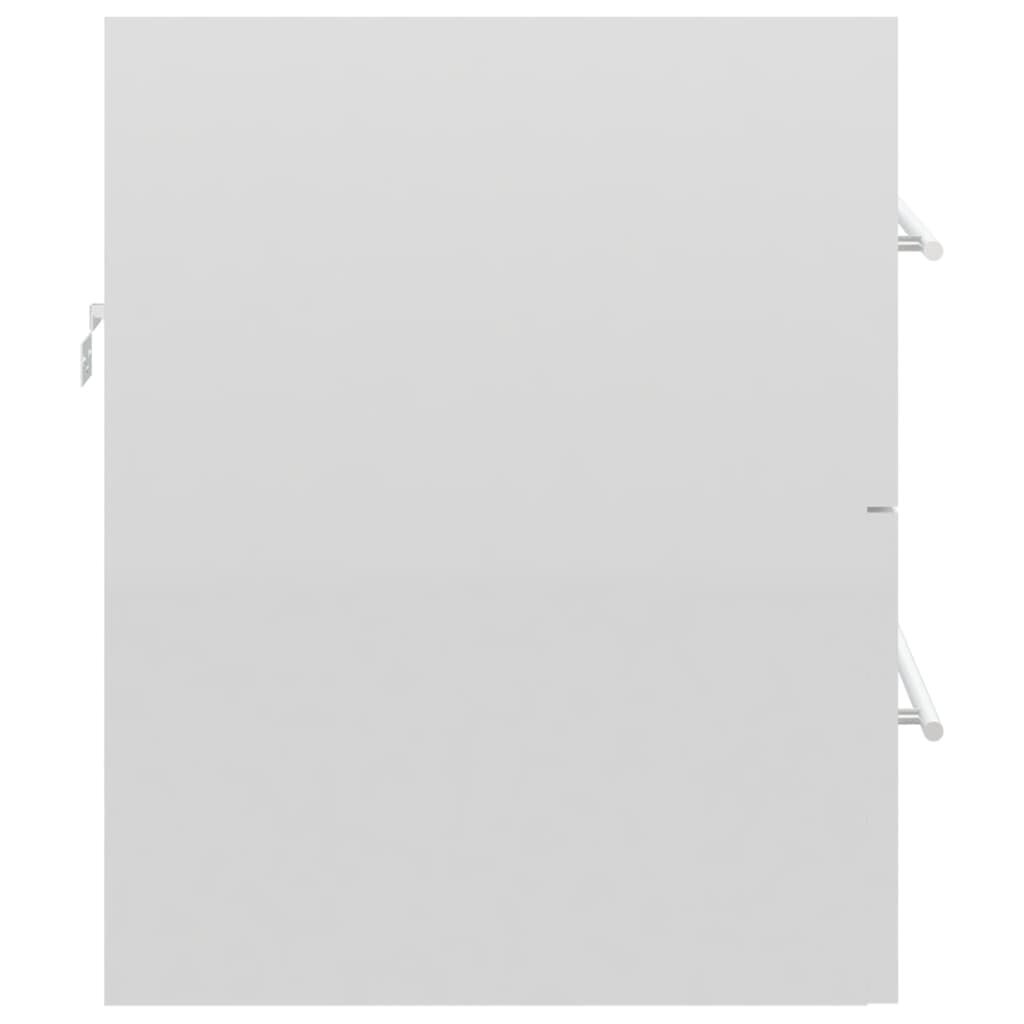 vidaXL izlietnes skapītis, spīdīgi balts, 60x38,5x48 cm, skaidu plātne цена и информация | Vannas istabas skapīši | 220.lv