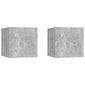 vidaXL naktsskapīši, 2 gab., betonpelēki, 30,5x30x30 cm, skaidu plātne цена и информация | Naktsskapīši | 220.lv