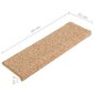 vidaXL kāpņu paklāji, 15 gab., 65x25 cm, zelta krāsā цена и информация | Paklāji | 220.lv