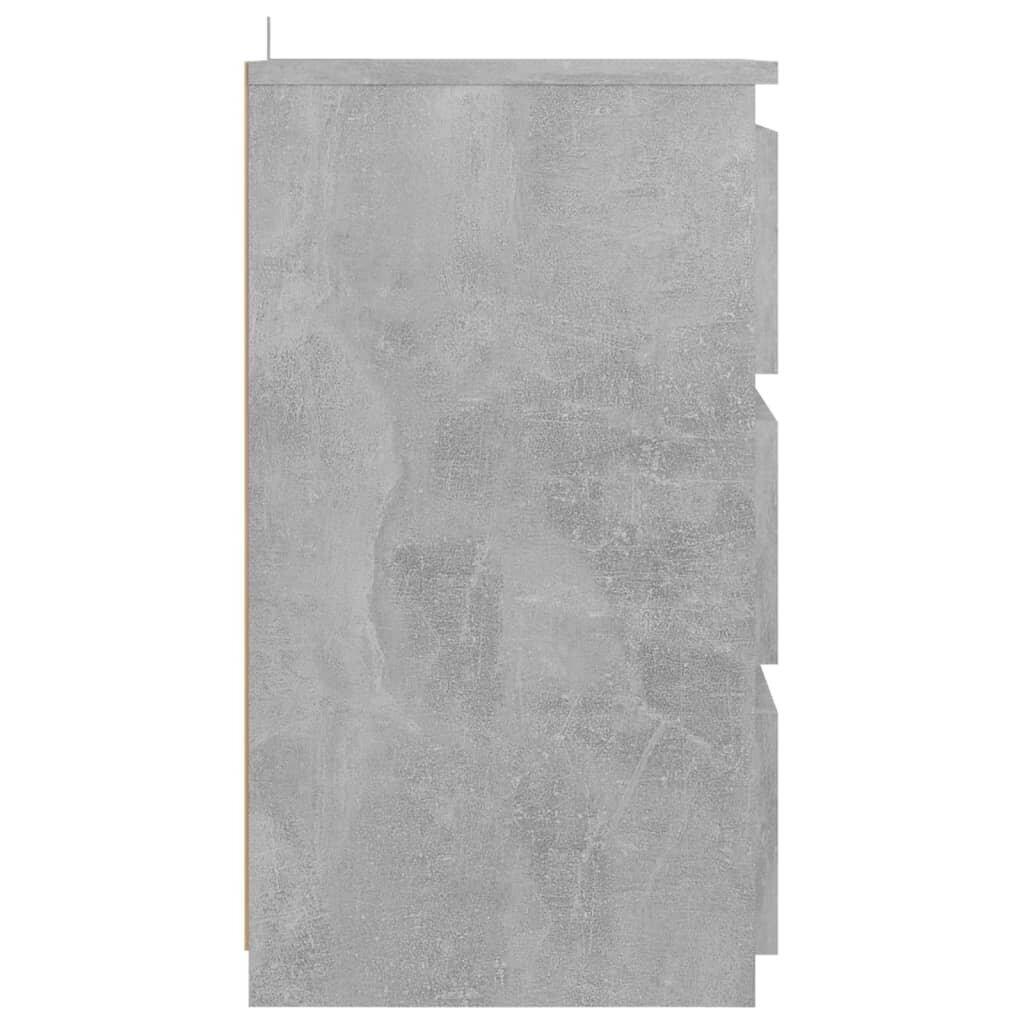vidaXL naktsskapīši, 2 gab., betonpelēki, 40x35x62,5 cm, skaidu plātne цена и информация | Naktsskapīši | 220.lv
