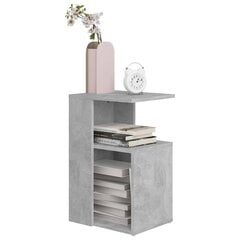 vidaXL galdiņš, betona pelēks, 36x30x56 cm, skaidu plāksne cena un informācija | Žurnālgaldiņi | 220.lv