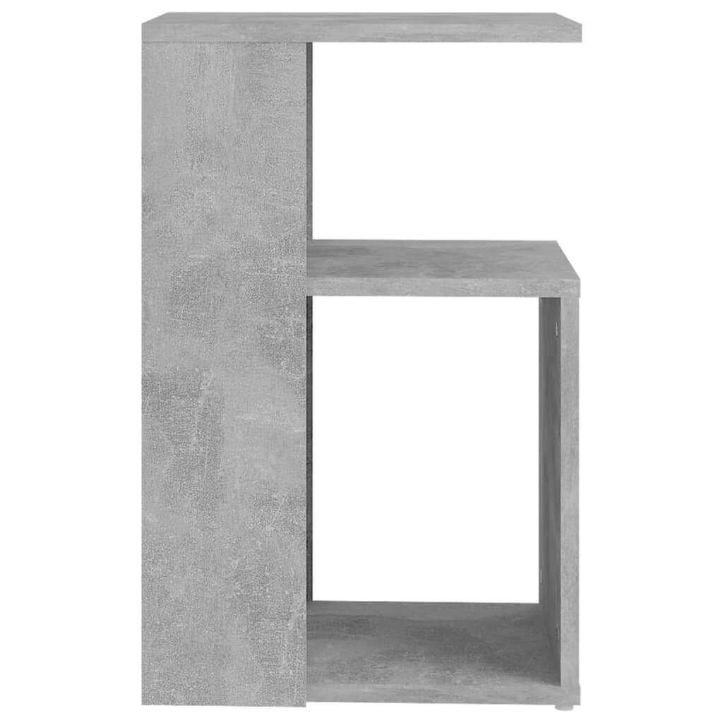 vidaXL galdiņš, betona pelēks, 36x30x56 cm, skaidu plāksne cena un informācija | Žurnālgaldiņi | 220.lv