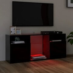 vidaXL TV galdiņš ar LED lampiņām, melns, 120x30x50 cm цена и информация |  Тумбы под телевизор | 220.lv