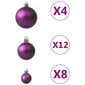 vidaXL Ziemassvētku bumbas, 100 gab., violetas цена и информация | Eglīšu rotājumi | 220.lv