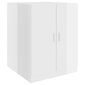 vidaXL veļasmašīnas skapītis, 71x71,5x91,5 cm, spīdīgi balts cena un informācija | Vannas istabas skapīši | 220.lv