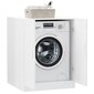vidaXL veļasmašīnas skapītis, 71x71,5x91,5 cm, spīdīgi balts cena un informācija | Vannas istabas skapīši | 220.lv
