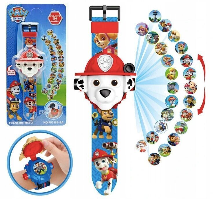 Digitālais pulkstenis ar projektoru Marshall Paw Patrol цена и информация | Attīstošās rotaļlietas | 220.lv