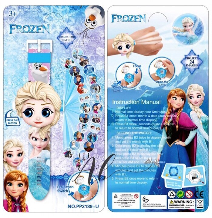 Digitālais pulkstenis Disney Frozen Elza ar projektoru цена и информация | Attīstošās rotaļlietas | 220.lv