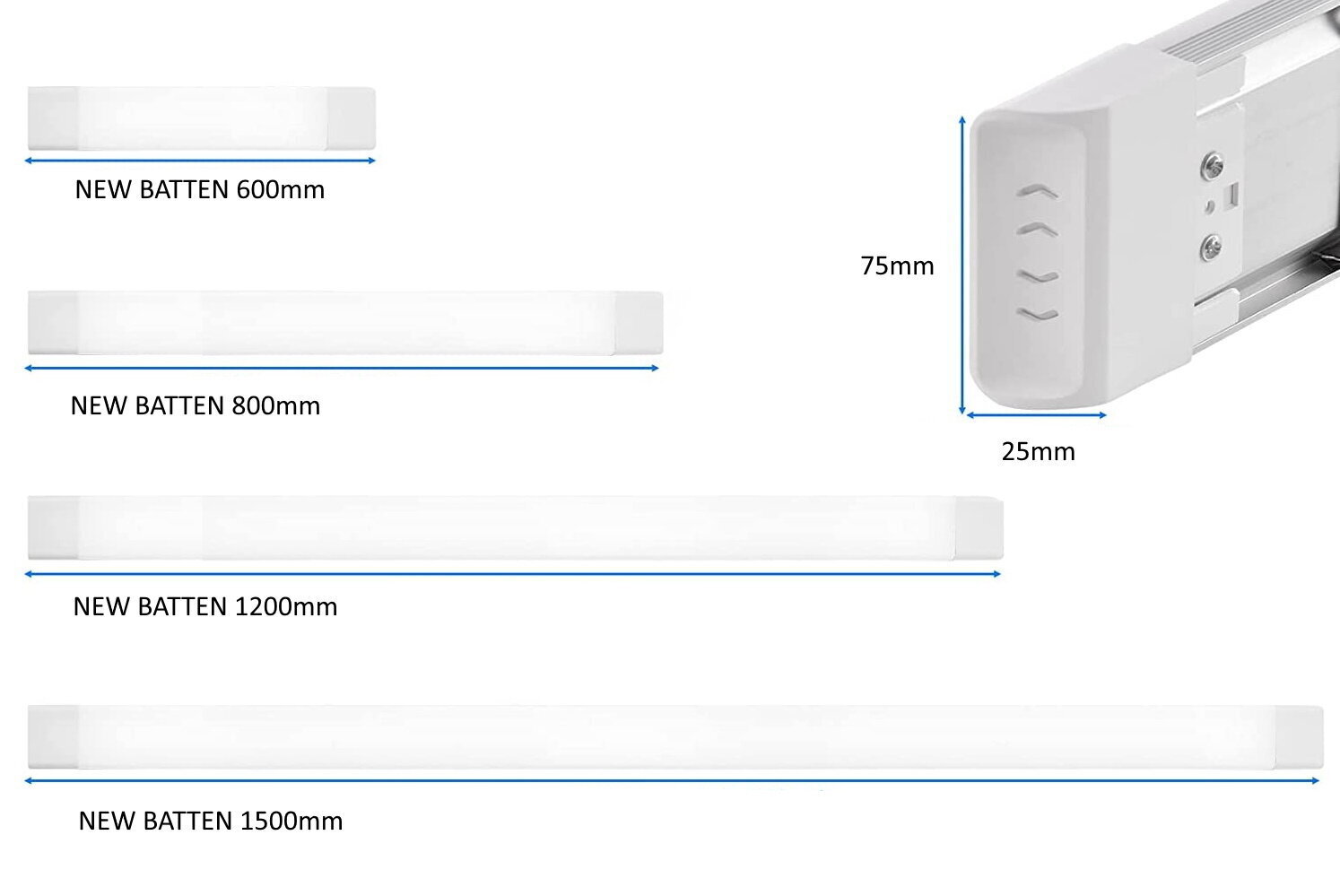 LED gaismeklis G.LUX GL-LED-NEW BATTEN-40 W-1200 mm цена и информация | Griestu lampas | 220.lv