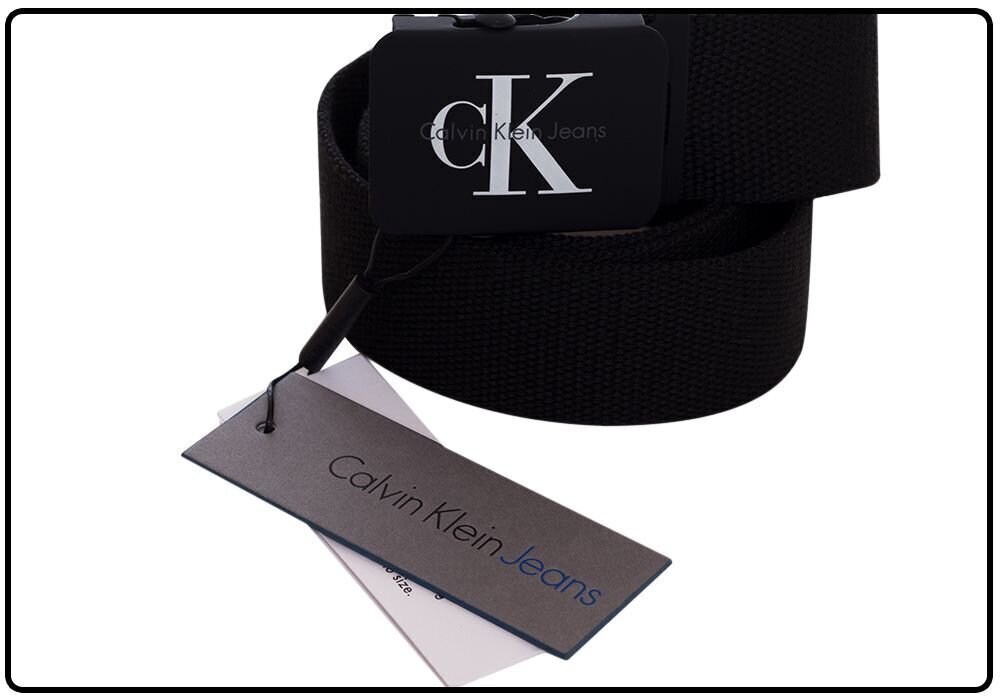 Vīriešu siksna Calvin Klein 4 cm MONOGRAM CANVAS BELT K50K504466 001 23907 цена и информация | Vīriešu jostas | 220.lv