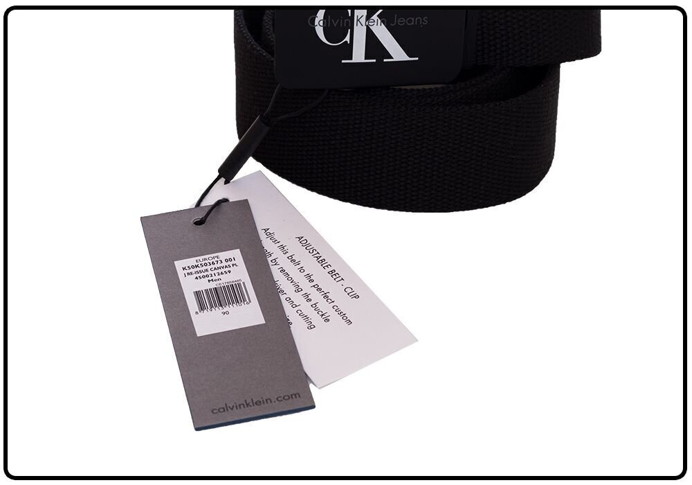 Vīriešu siksna Calvin Klein 4 cm MONOGRAM CANVAS BELT K50K504466 001 23907 цена и информация | Vīriešu jostas | 220.lv