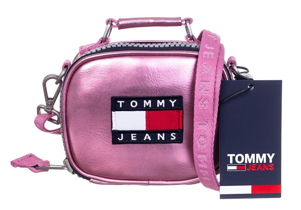 Sieviešu soma Tommy Hilfiger MINI TJW HERITAGE NANO BAG PINK AW0AW09887 TOU 37806 cena un informācija | Sieviešu somas | 220.lv