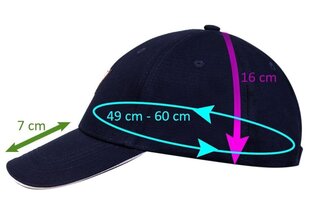 Vīriešu cepure ar nagu GUESS TRIANGLE LOGO CAP NAVY M1YZ57WBN60 G7V2 35644 cena un informācija | Vīriešu cepures, šalles, cimdi | 220.lv