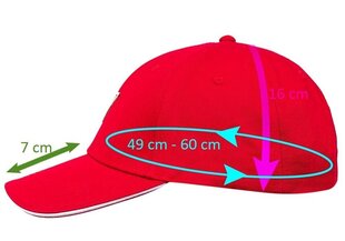 Vīriešu cepure ar nagu GUESS TRIANGLE LOGO CAP RED M1YZ57WBN60 G532 35642 цена и информация | Мужские шарфы, шапки, перчатки | 220.lv