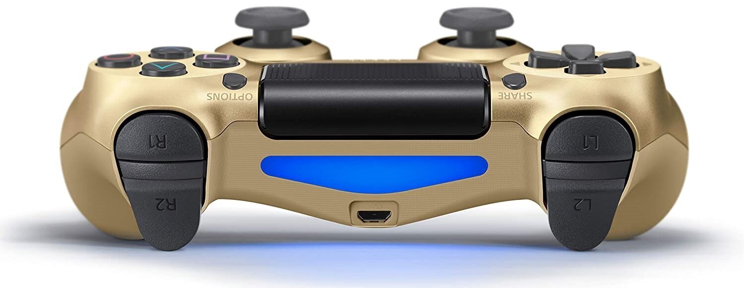 Bezvadu spēļu tālvadības pults priekš PS4/PS5/Android/iOS,PC, Games World PS4 Doubleshock 4 V2, zelta ( Gold) cena un informācija | Spēļu kontrolieri | 220.lv