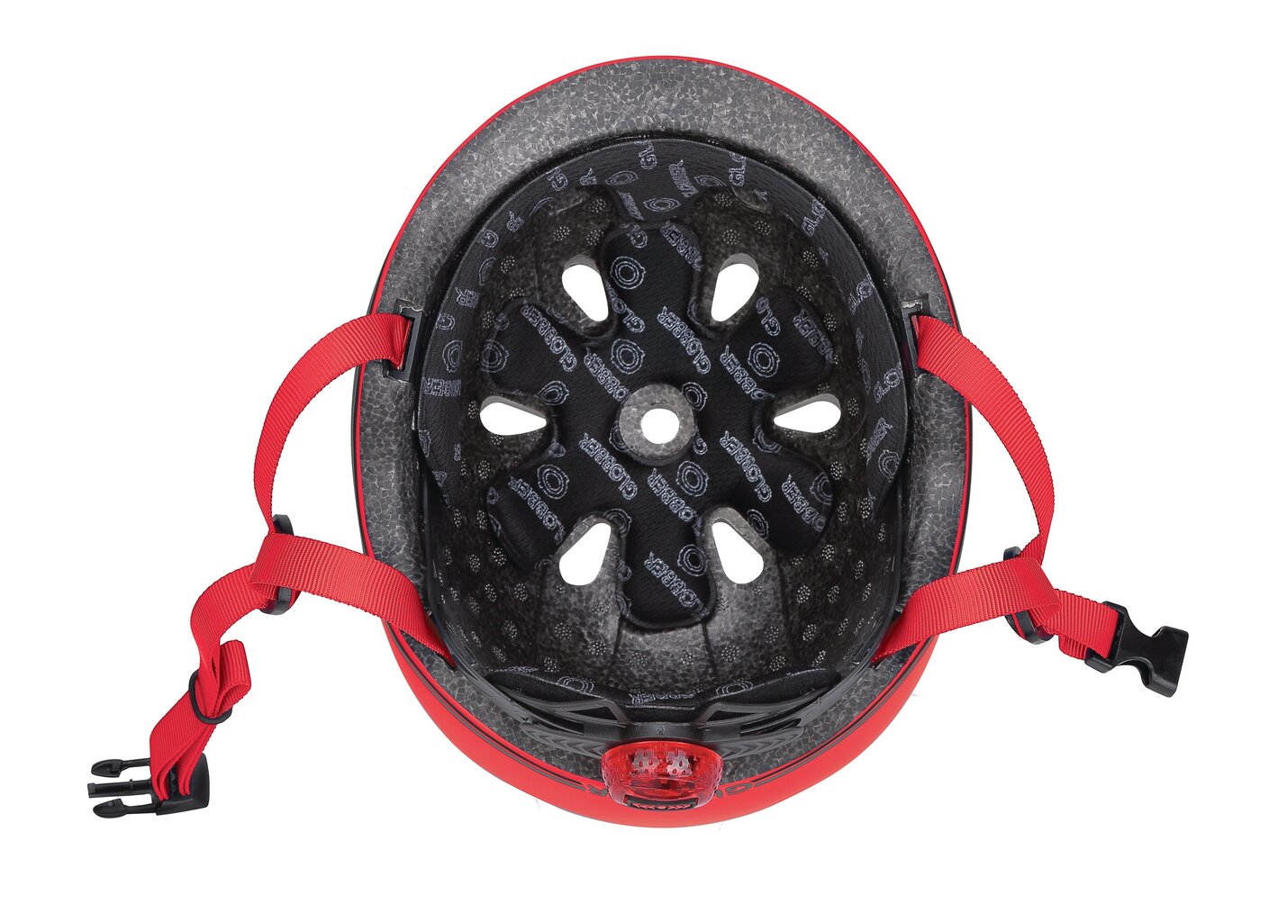 Ķivere Globber Go Up Lights, XXS/XS (45-51cm), sarkana, 506-102 cena un informācija | Ķiveres | 220.lv