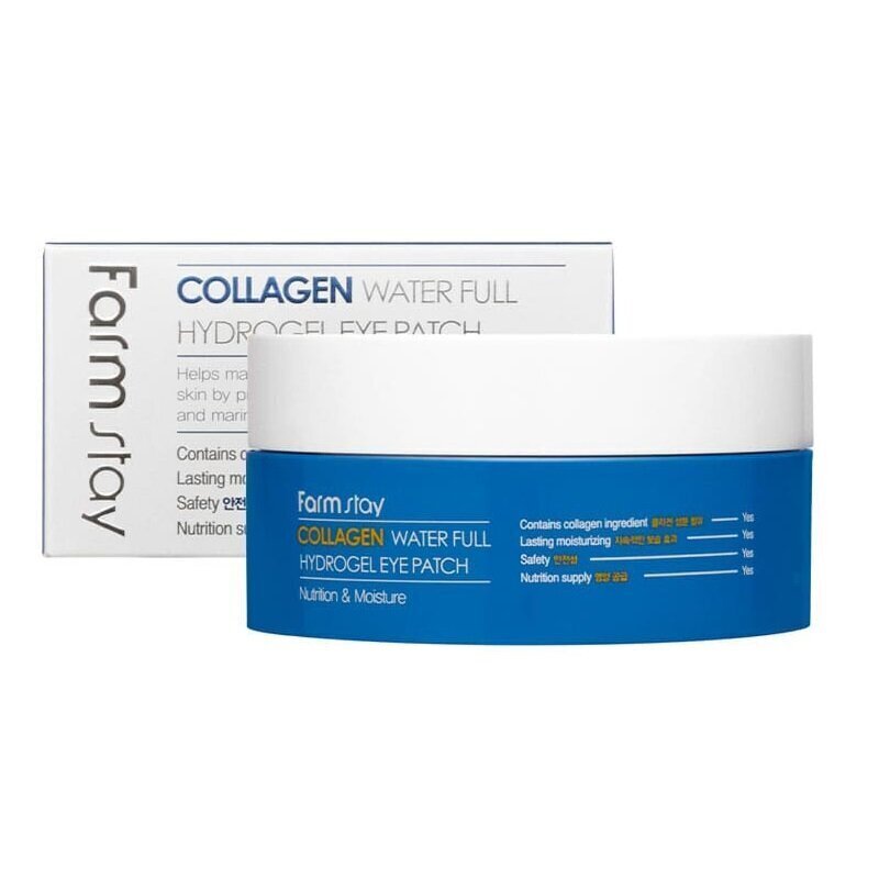 FarmStay Collagen Waterfull Hydrogel Eye Patch 60 gab. цена и информация | Sejas maskas, acu maskas | 220.lv