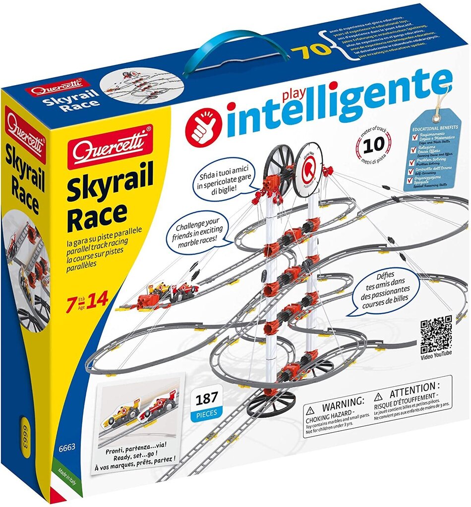 Quercetti Skyrail Race, 6663 Li cena un informācija | Rotaļlietas zēniem | 220.lv