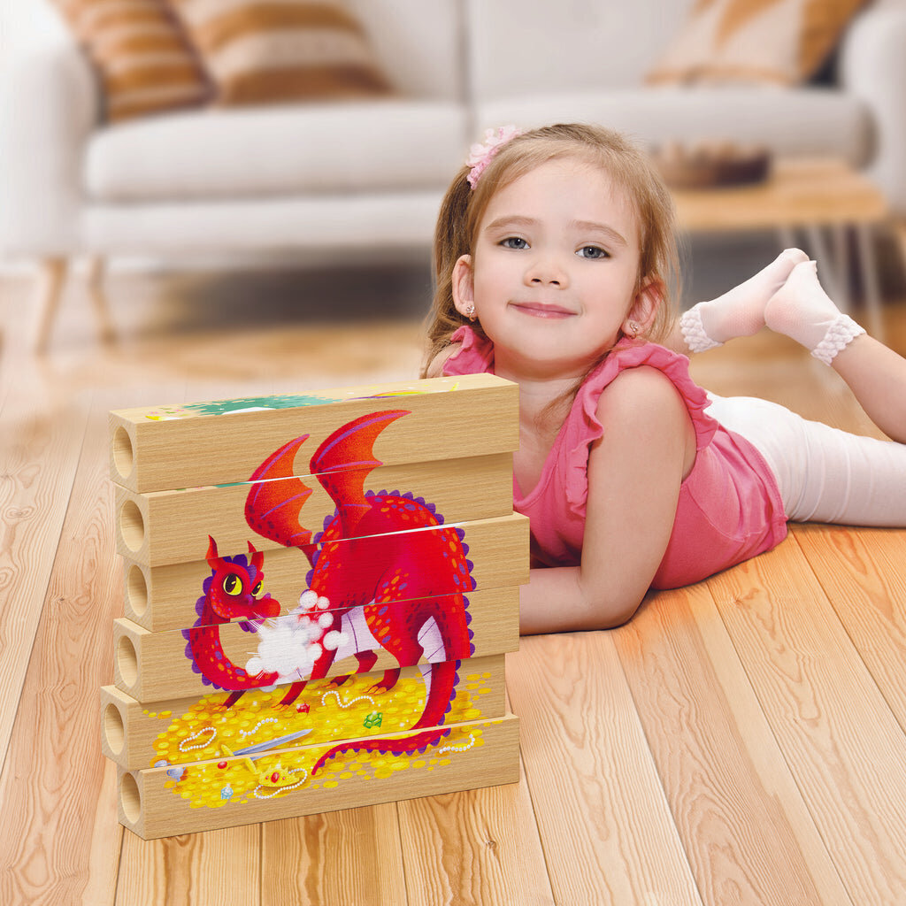Quercetti Four Puzzle Fantastic Animals, 80710 Li cena un informācija | Rotaļlietas zīdaiņiem | 220.lv