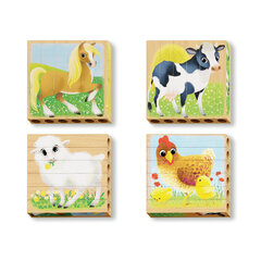 Quercetti Four Puzzle Farm Animals, 80712 Li цена и информация | Игрушки для малышей | 220.lv