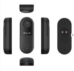 Tellur Smart WiFi Video DoorBell 1080P, PIR, , цена и информация | Дверные звонки, глазки | 220.lv