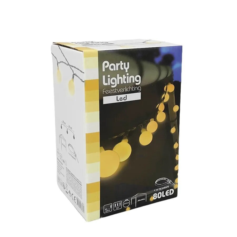 Āra virtene Party Lights, 80LED цена и информация | Āra apgaismojums | 220.lv