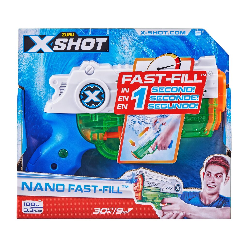 Ūdens šautene X-Shot Nano Fast-Fill, 56333 цена и информация | Ūdens, smilšu un pludmales rotaļlietas | 220.lv