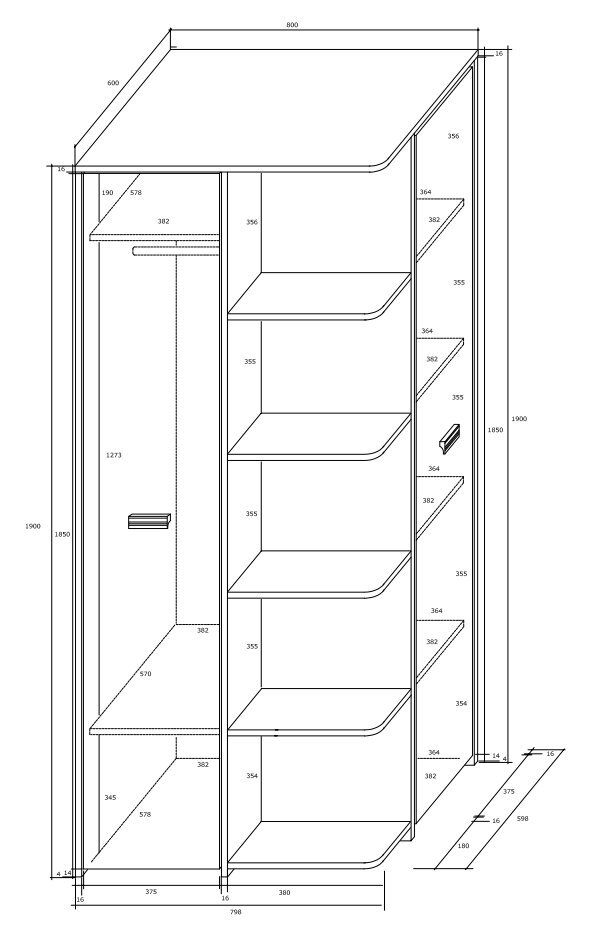 Skapis Meblocross Nemo, brūns цена и информация | Skapji | 220.lv