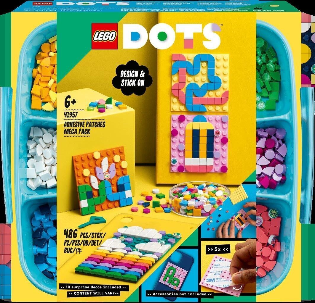 41957 LEGO® DOTS Большой набор пластин-наклеек с тайлами цена | 220.lv