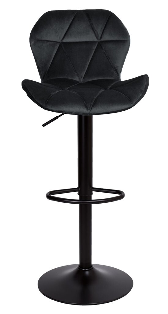 Samta melns bāra krēsls GORDON BLACK cena un informācija | Virtuves un ēdamistabas krēsli | 220.lv