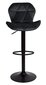 Samta melns bāra krēsls GORDON BLACK cena un informācija | Virtuves un ēdamistabas krēsli | 220.lv
