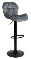 Samta grafīta bāra krēsls VELVET GORDON BLACK cena un informācija | Virtuves un ēdamistabas krēsli | 220.lv