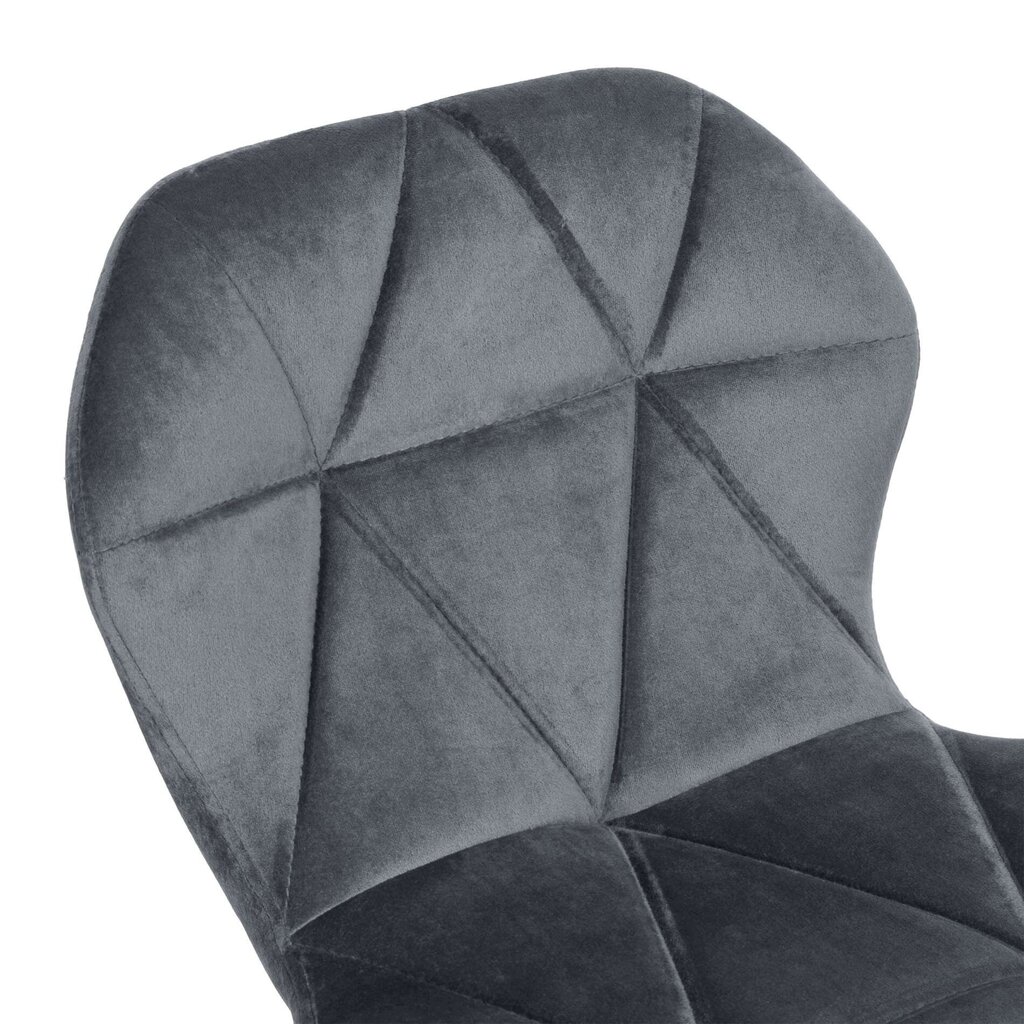 Samta grafīta bāra krēsls VELVET GORDON BLACK цена и информация | Virtuves un ēdamistabas krēsli | 220.lv