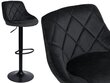 Samta melns bāra krēsls CYDRO BLACK cena un informācija | Virtuves un ēdamistabas krēsli | 220.lv