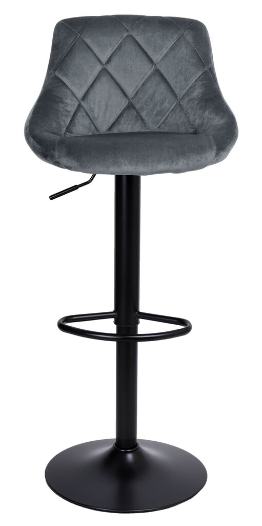 Samta bāra krēsls CYDRO BLACK grafīta krāsā cena un informācija | Virtuves un ēdamistabas krēsli | 220.lv