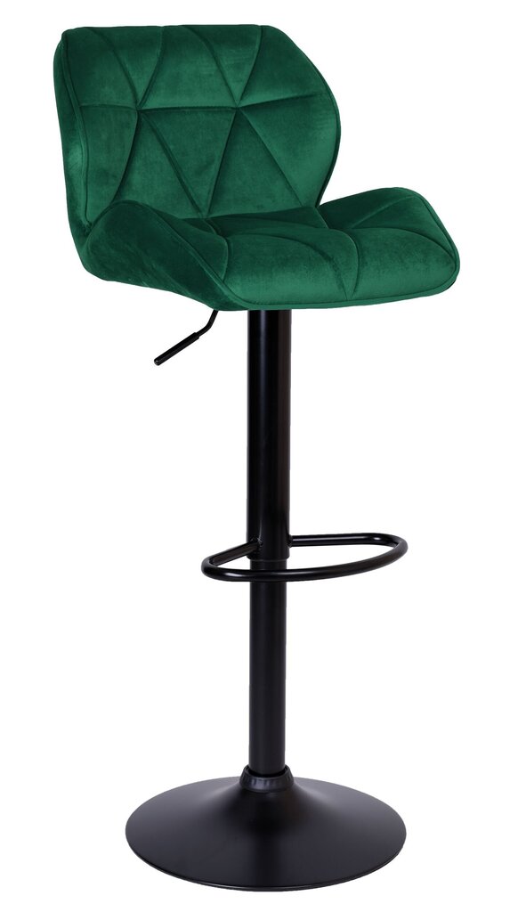 Bāra krēsls GRAPPO VELVET tumši zaļš cena un informācija | Virtuves un ēdamistabas krēsli | 220.lv