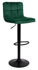 Samta tumši zaļš bāra krēsls ARAKO BLACK cena un informācija | Virtuves un ēdamistabas krēsli | 220.lv