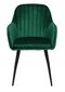 Samta krēsls SEVILLA tumši zaļš cena un informācija | Virtuves un ēdamistabas krēsli | 220.lv