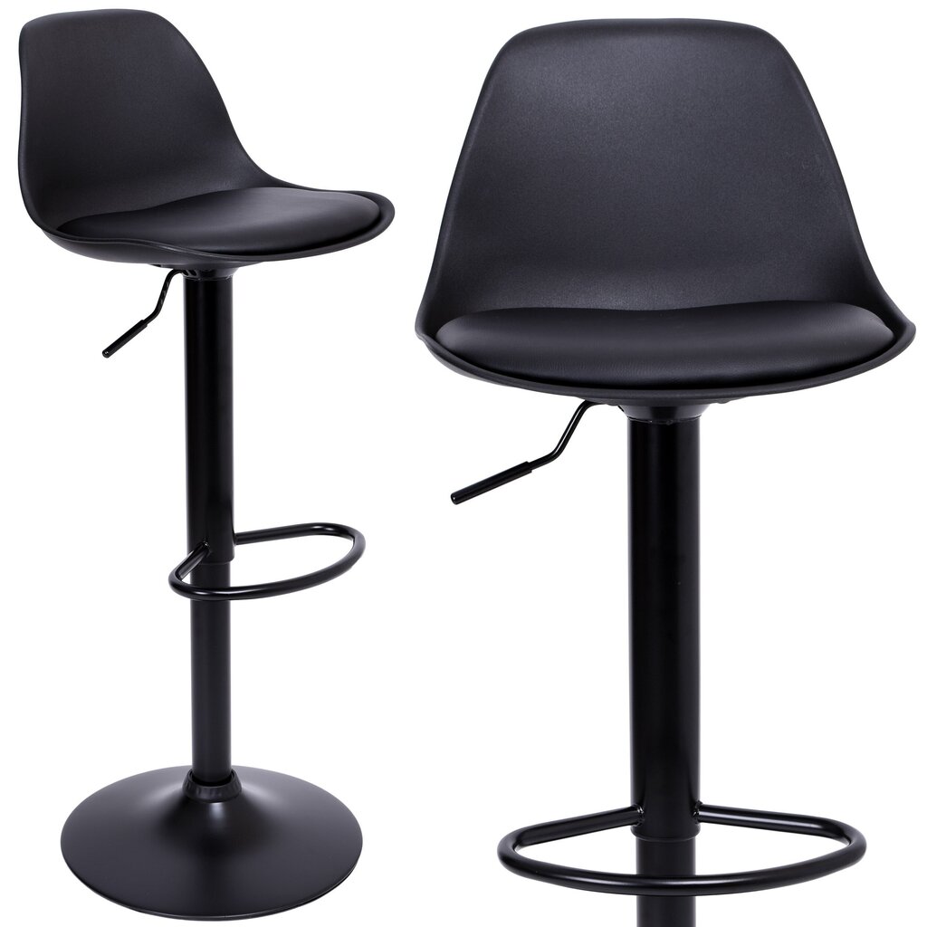 Bāra krēsls KB-RICARDO BLACK melns cena un informācija | Virtuves un ēdamistabas krēsli | 220.lv