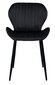 DALLAS Velvet Black samta krēsls cena un informācija | Virtuves un ēdamistabas krēsli | 220.lv