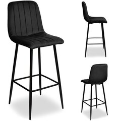Барный стул TORONTO VELVET, черный цена и информация | Стулья для кухни и столовой | 220.lv