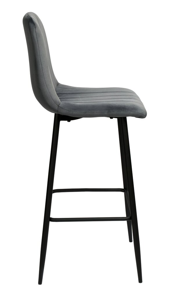 TORONTO VELVET bāra krēsls grafīta krāsā cena un informācija | Virtuves un ēdamistabas krēsli | 220.lv