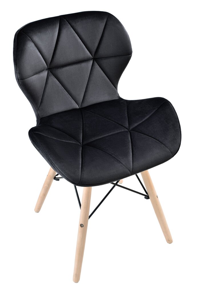 Samta krēsls K-MURET VELVET DSW melns cena un informācija | Virtuves un ēdamistabas krēsli | 220.lv