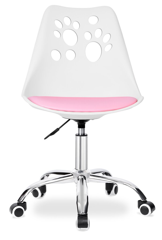 Grover grozāmais krēsls - balts, rozā cena un informācija | Biroja krēsli | 220.lv