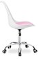 Grover grozāmais krēsls - balts, rozā cena un informācija | Biroja krēsli | 220.lv