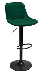 Tumši zaļa samta Belfāstas bāra krēsls cena un informācija | Virtuves un ēdamistabas krēsli | 220.lv