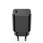 Setty lādētājs 1x USB 3A, melns + USB-C kabelis 1,0 m cena un informācija | Lādētāji un adapteri | 220.lv