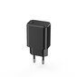 Setty lādētājs 1x USB 3A, melns + USB-C kabelis 1,0 m cena un informācija | Lādētāji un adapteri | 220.lv